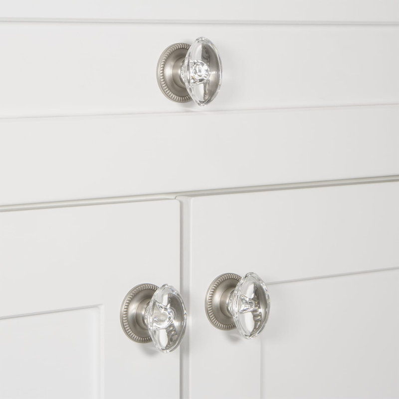 Bouton d'armoire Provence, Nickel satiné