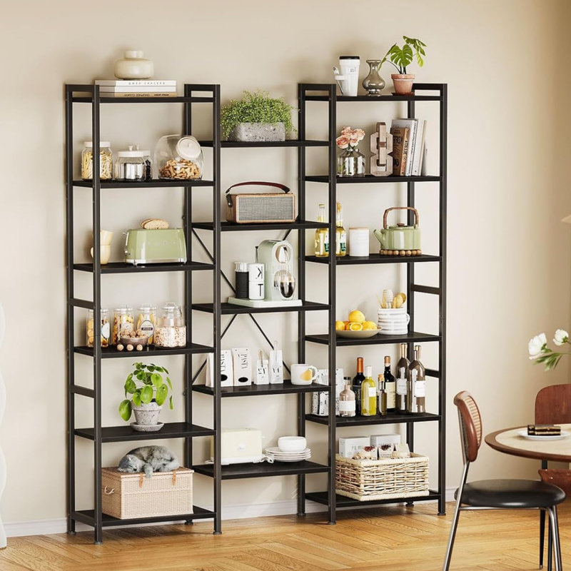 125.6 cm W Standard Bookcase, 177.2 cm H x 125.6 cm W x 22 cm D x, Brown