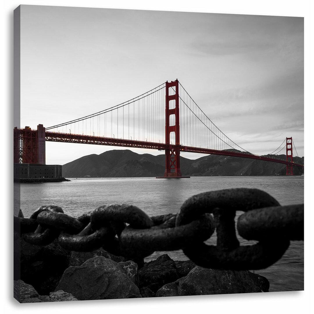 Leinwandbild Golden Gate Bridge im Sonnenuntergang