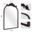 Miroir mural antique antique arqué avec ornement baroque traditionnel décoratif-614254447-614254446