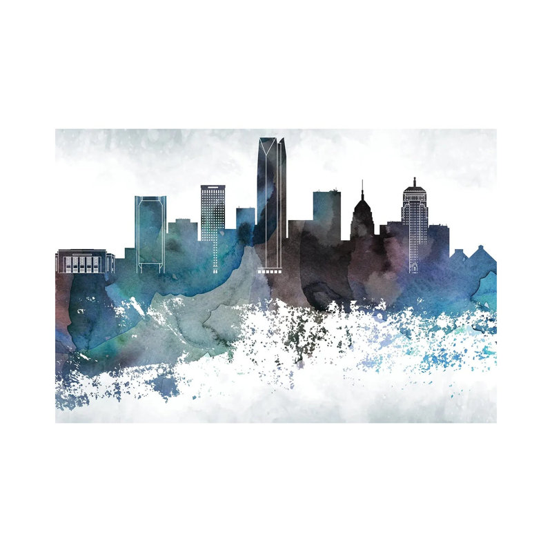 Oklahoma Bluish Skylines - Wrapped Canvas Painting, 152.5 cm H x 101.5 cm W