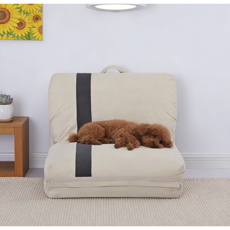 Canapé-lit moderne pour adultes et animaux de compagnie, Beige