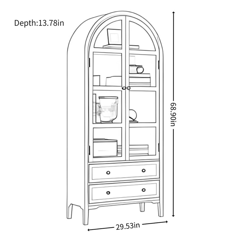 Vitrine de luxe American Light, Blanc