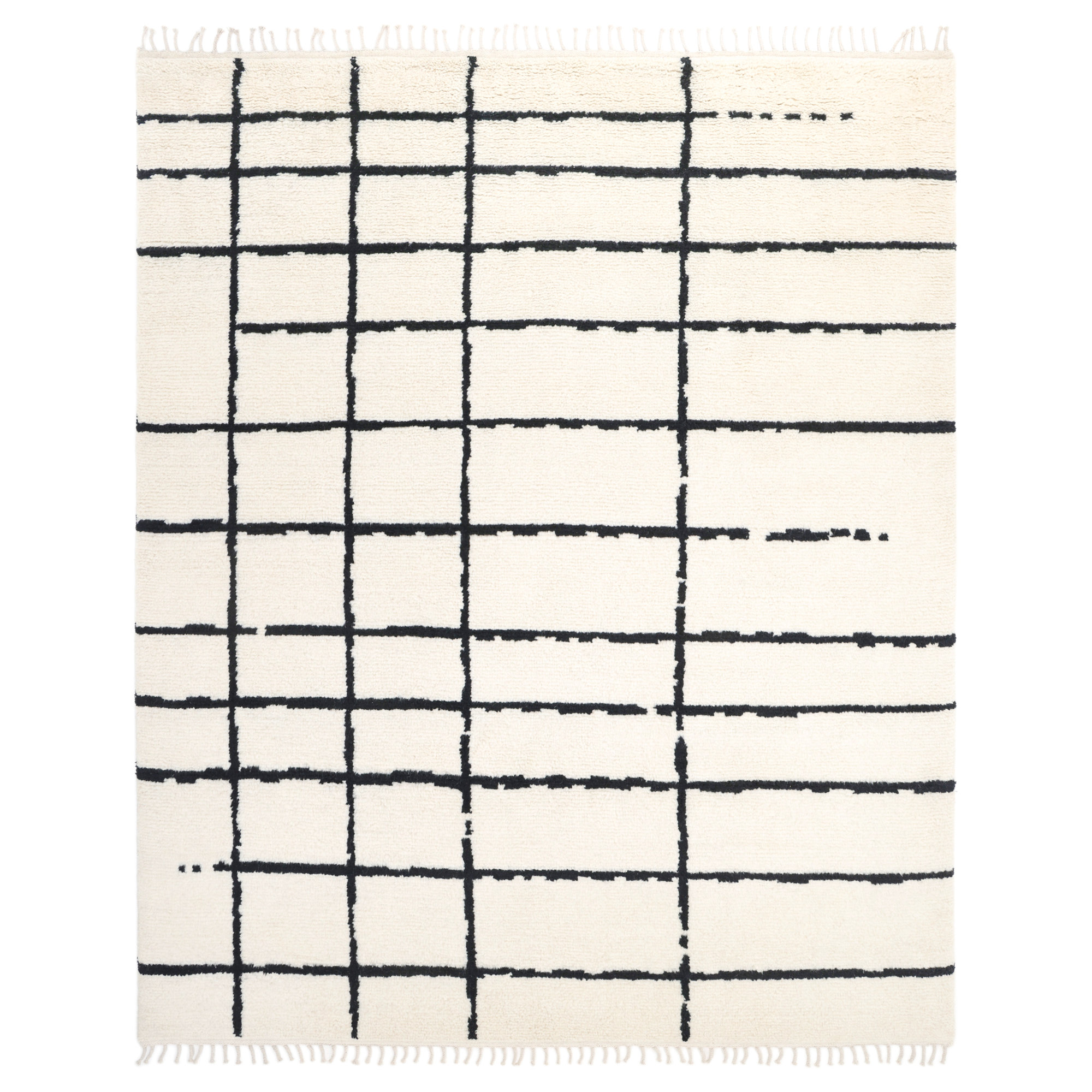 Hoxton Geometric Hand-Knotted Cotton/Wool Area Rug