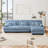 Modular Sectional Sofa Couch With Convertible Ottoman