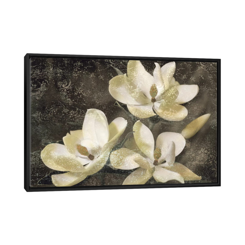 «The Magnolia Tree» par John Seba - impression sur toile tendue, H 18 po x l 26 po x P 1,5 po, Toile avec cadre noir