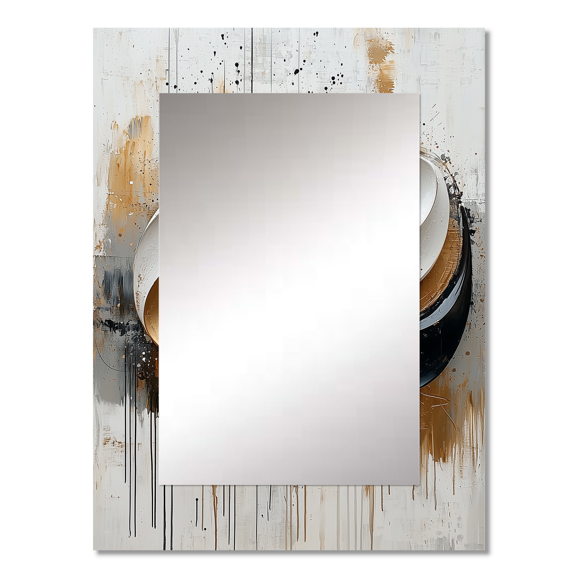 Latitude Run® Black And White Ink Organic Fusion II - Abstract Shapes ...