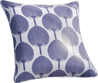 Kabuki Cotton Geometric Sham Set, Cobalt / Sky Blue, Euro