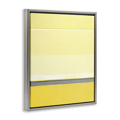 Yellow Minimal Abstract Floater Canvas Wall Art by Incado