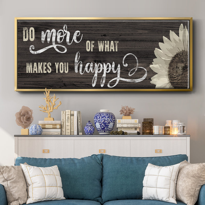 Makes You Happy- Framed Canvas