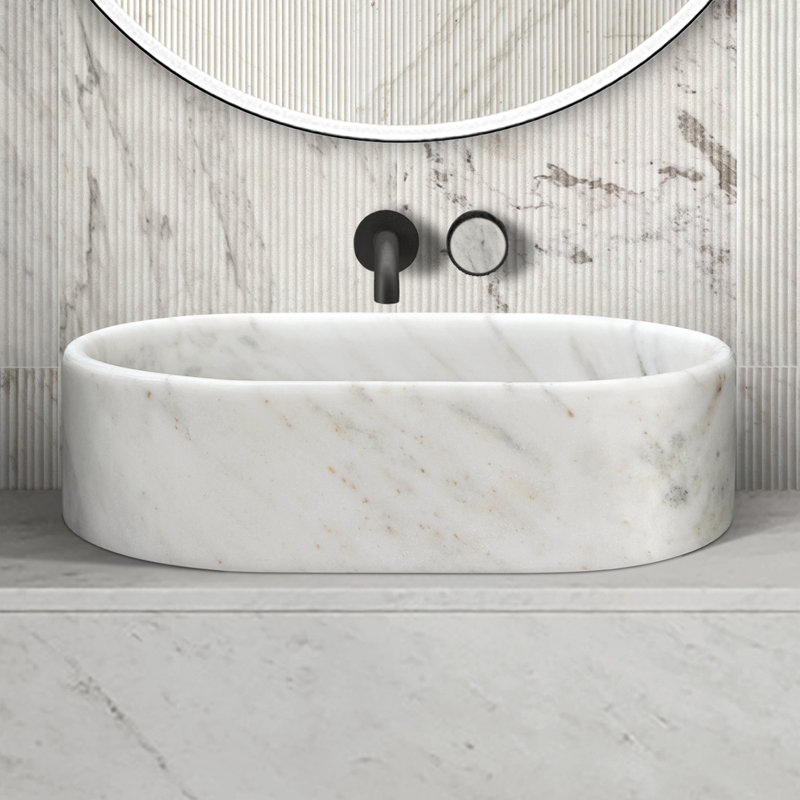 Lavabo vasque de salle de bain en marbre naturel