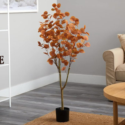 Nearly Natural 4Ft. Autumn Eucalyptus Artificial Tree