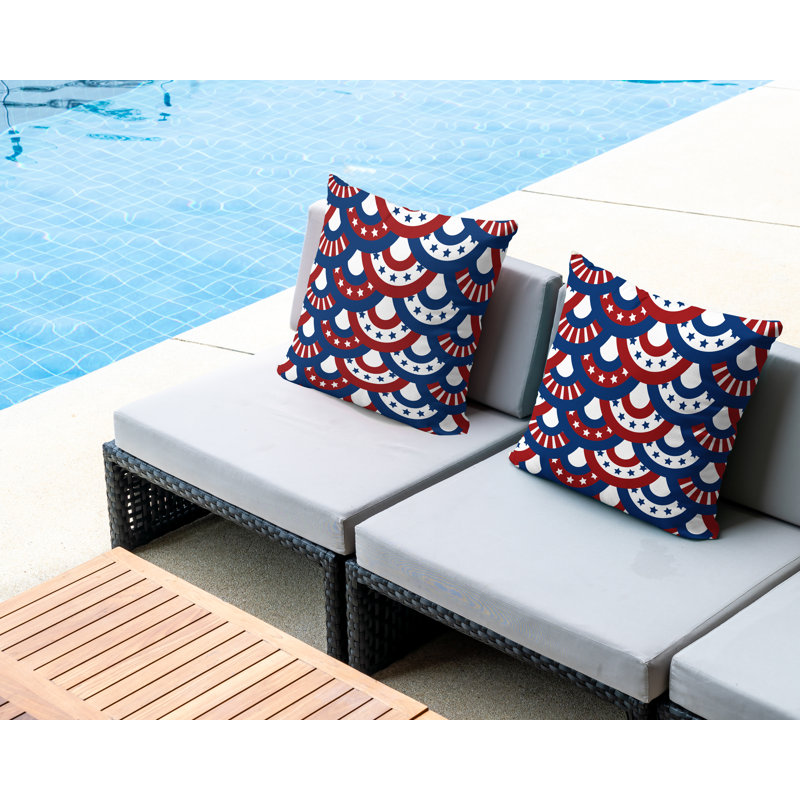 Oreiller réversible intérieur / extérieur Freedom, 16 x 16, Navy Blue
