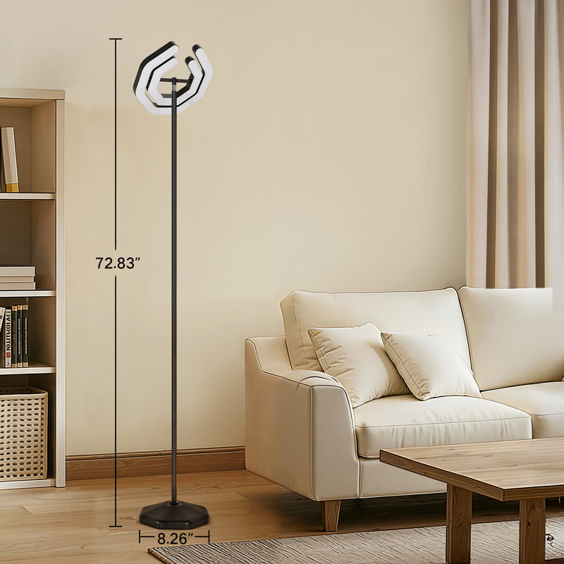Lampe sur pied à DEL 72,83 "à intensité variable avec télécommande