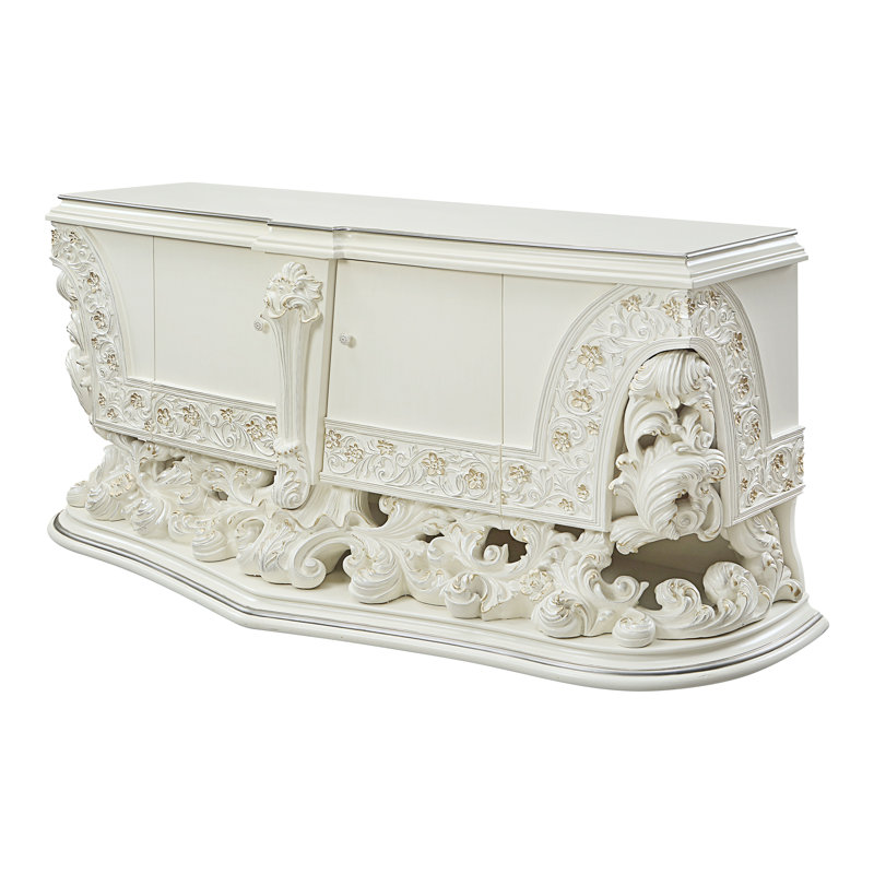 Adara Antique White 2-Drawer Dresser with Felt Lining