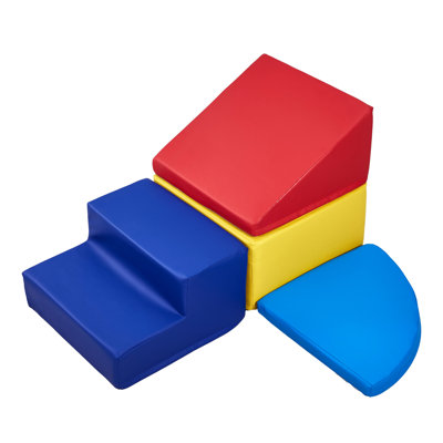 Mousse grimpante pour: 4 pièces, matériau éducatif, doux, mousse à haute densité, reconnaissance des couleurs, combinaison, glissement, bleu, profondeur de 22,56 po, largeur de 11,73 po, hauteur de 16,01 po, pièce éducative de 12,59 lb, et