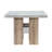 BAR TABLE AND BEIGE BAR STOOLS