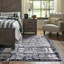 Tapis noir à poil long abstrait Gazella-2023557606
