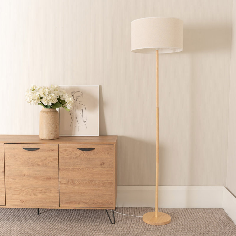 HEATHER With EVA 180 Floor Lamp, Natural, Natural, No