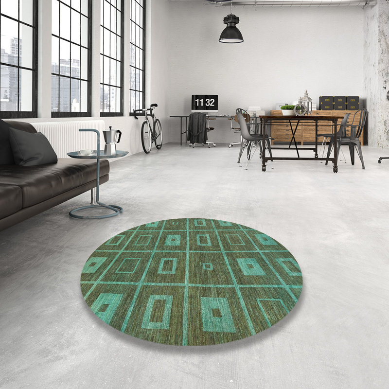 Abstract Indoor Rug, Round 7'
