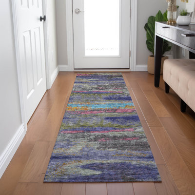 Tapis rectangulaire Aleighna avec envers antidérapant