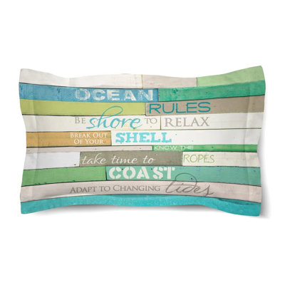 Laural Home Ocean Rules Standard Duvet Sham