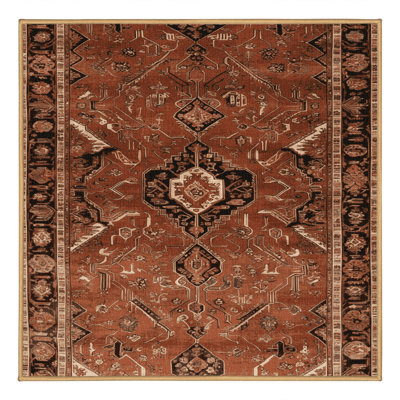 Tapis brun lavable à la machine
