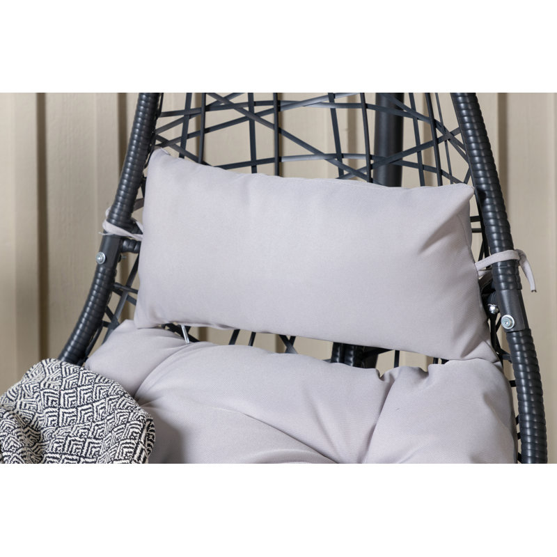 Bramley Swing Chair with Stand, White, Black