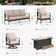 7 - Person Outdoor Patio Conversation Set With 2 Swivel Lounge Chairs & Fire Pit Table