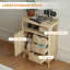 HOMCOM Sideboard Fluted Storage Cabinet Single Door Nature Wood Finish