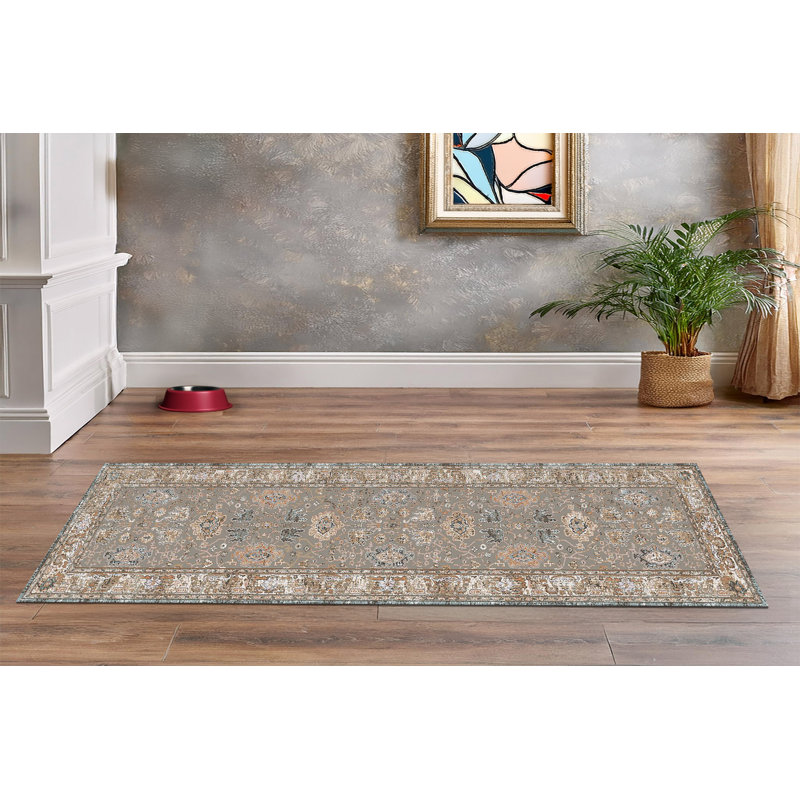 Cullen 5701-800 taupe / brun, Tapis de couloir 2 pi x 7 pi 5 po