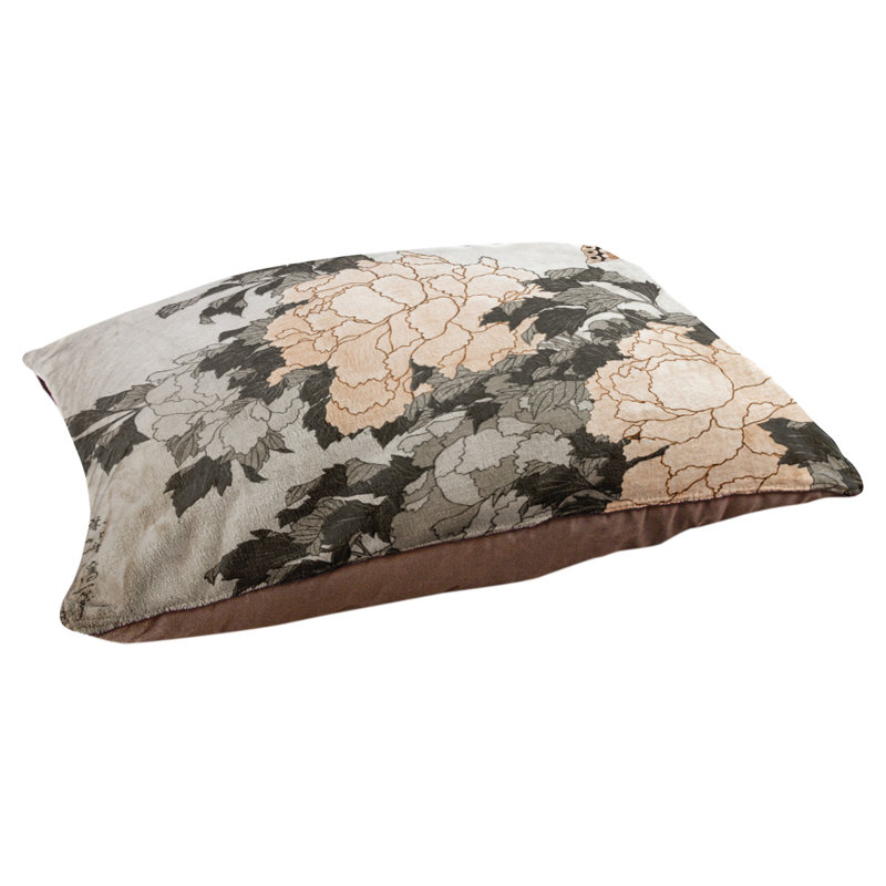Coussin Burkart, L 42 po x l 52 po, Orange / Brun foncé