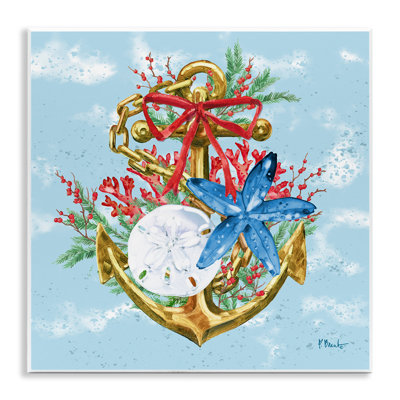  Holiday Submerged Anchor Wall Plaque Art by Paul Brent