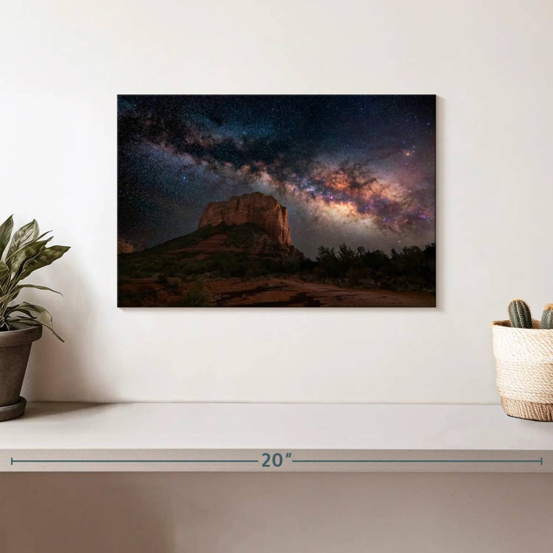 Oberle, voie laiteuse au-dessus de la cathédrale de Sedona, Arizona I, H 8 po x l 12 po