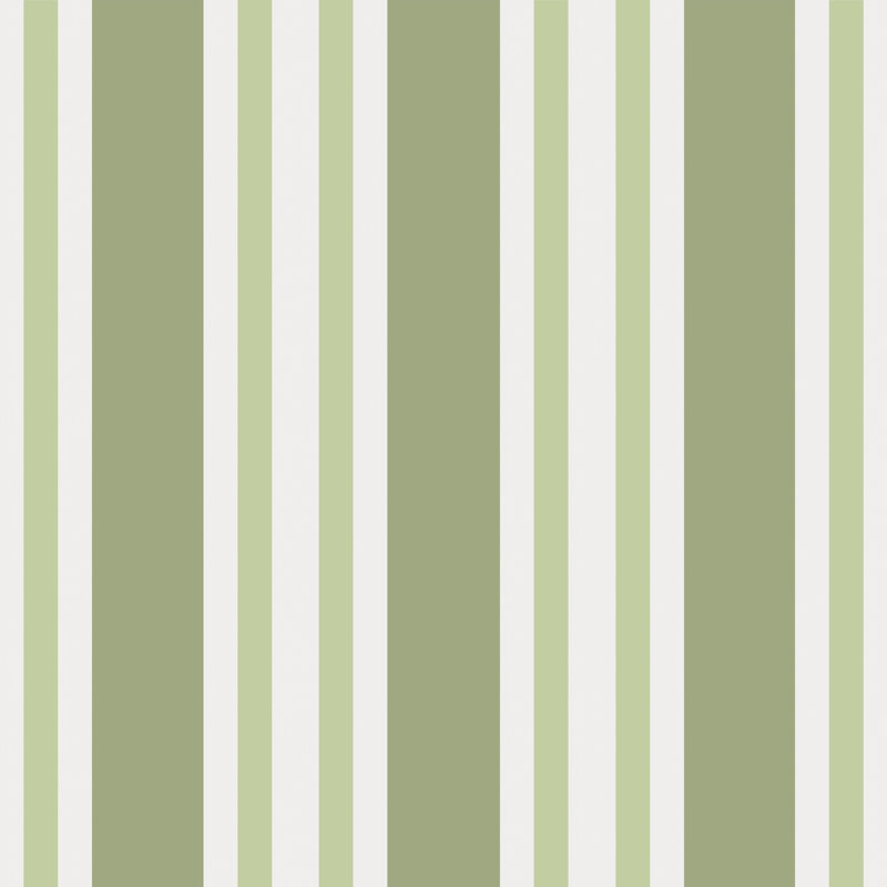 Marquee Polo Striped Wallpaper Roll, Leaf Green