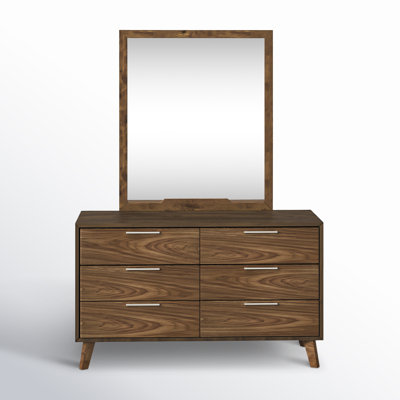 Glow 6 - Drawer Double Dresser with Mirror
