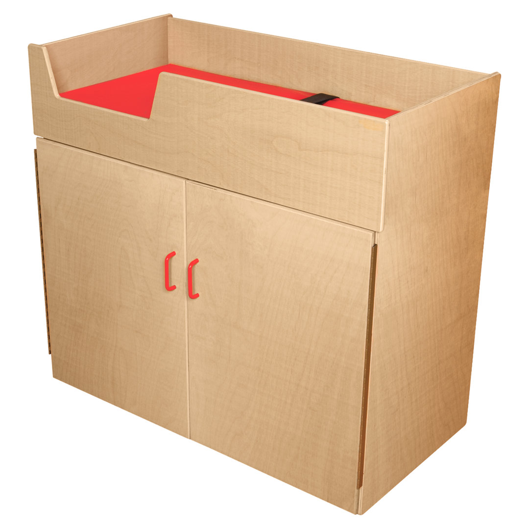 Deluxe Changing Table with Safety Steps Wood Designs