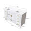 Meuble-lavabo en bois massif 60 po avec comptoir en quartz-133086559