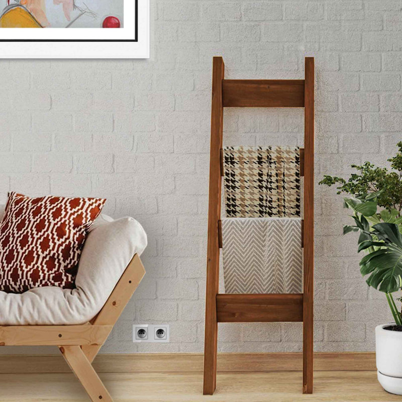 Odelle Wood 4 Towel Stand, Teak
