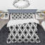 Motif noir et blanc - Ensemble de housse de couette abstrait - Polyester en microfibre-1017266595