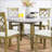 Marble Top Round Dining Table