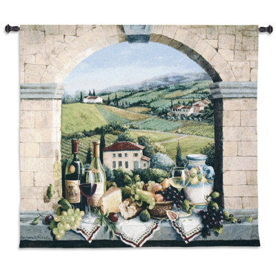 Tapisserie classique «Vino De Tuscany» par Felisky