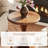 19.7" Round End Table, Wood Small Sofa Chair Side Table for Living Room