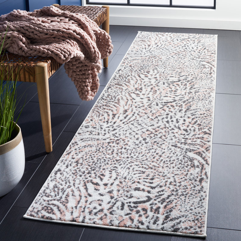 Ameyaa Performance Animal Print Rug, Runner 2'3" x 8'