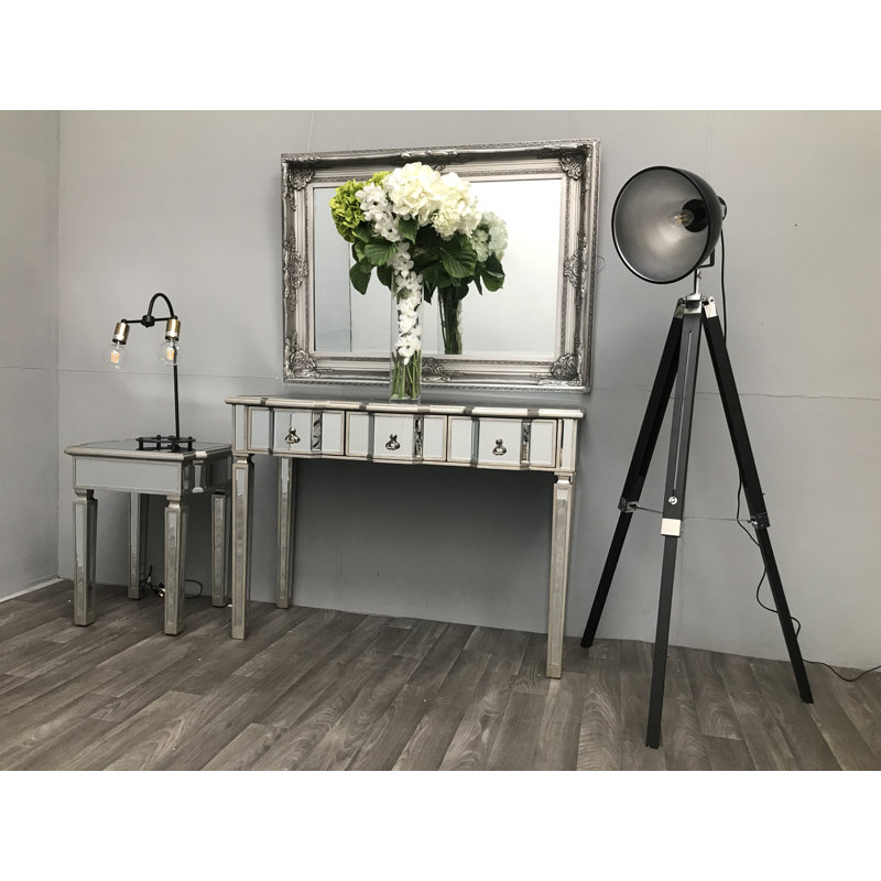 Broussard 112cm Glass Top Console Table
