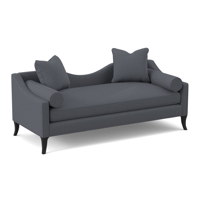 Audrey Upholstered Chaise Lounge, Espresso, Elise Harbour 100% Polyester