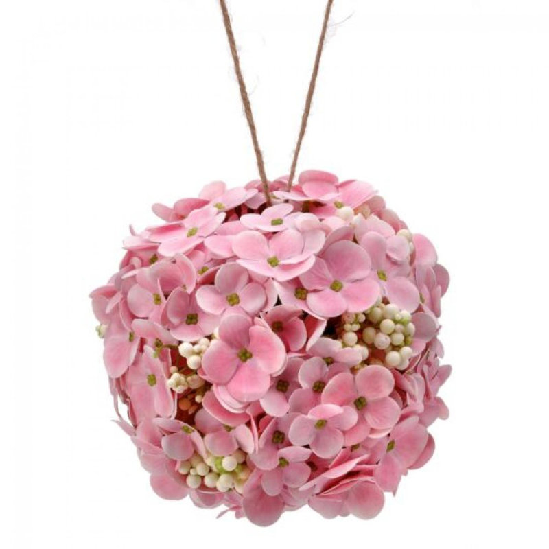 Hortensia avec baies suspendues fleur artificielle, Rose