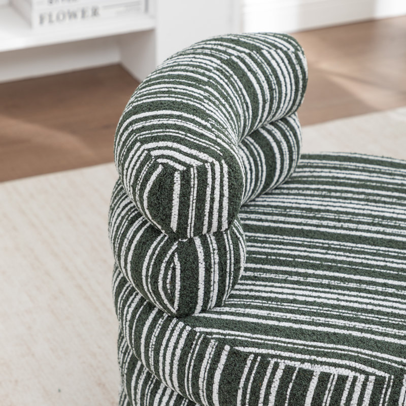 Chaise d'appoint rembourrée avec rangement, Vert