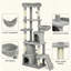 170?cm Large Multi-Level Cat Tree with 7 Scratching Posts, Tunnel, 2 Condos, Hammock, Perch, Ramp & Pompoms-164497101