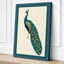 Elegant Peacock Profile Botanical - Wrapped Canvas-1989593412-1989593421